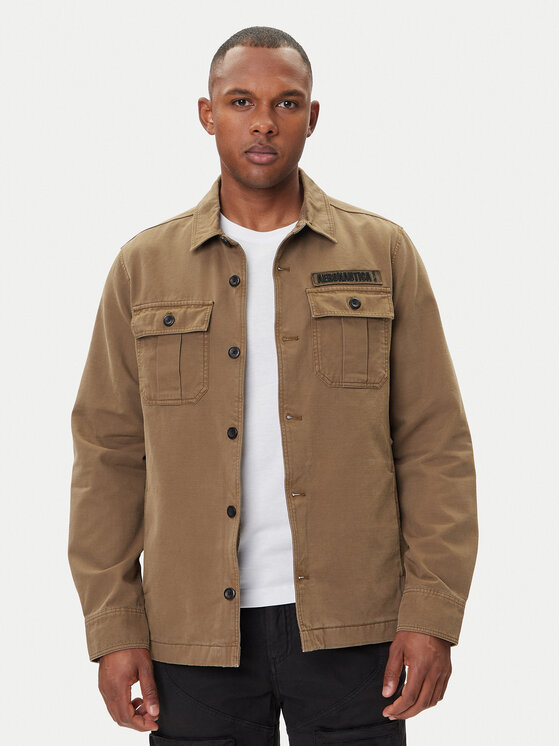 Aeronautica Militare Kurtka przejściowa 252AC0036UCT04233 Zielony Regular Fit