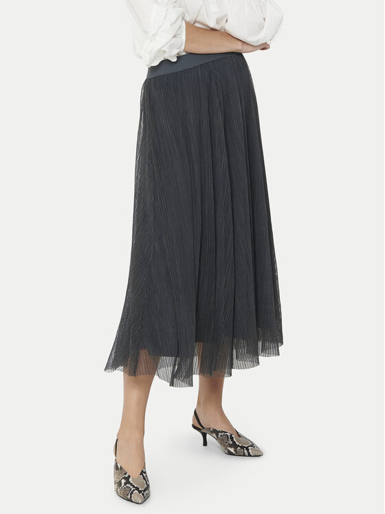 ONLY Spódnica midi Lavina 15214303 Szary Regular Fit