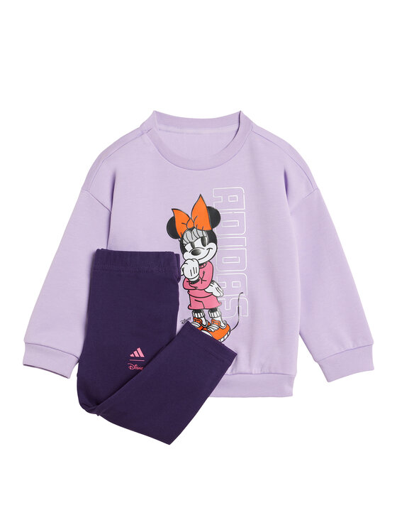 adidas Komplet bluza i legginsy Disney Minnie Mouse JL9173 Fioletowy Regular Fit