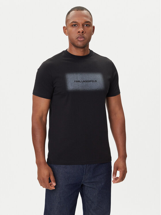 KARL LAGERFELD T-Shirt 755072 554255 Czarny Regular Fit