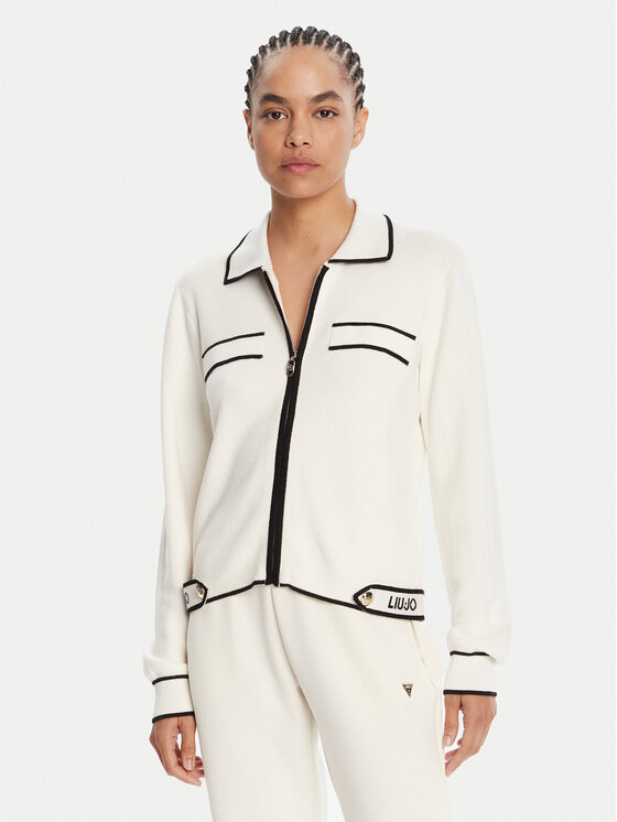 Liu Jo Sport Kardigan TF5250 MS59L Écru Regular Fit