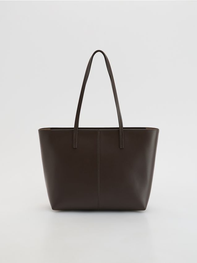 Reserved - Torebka shopper - brązowy