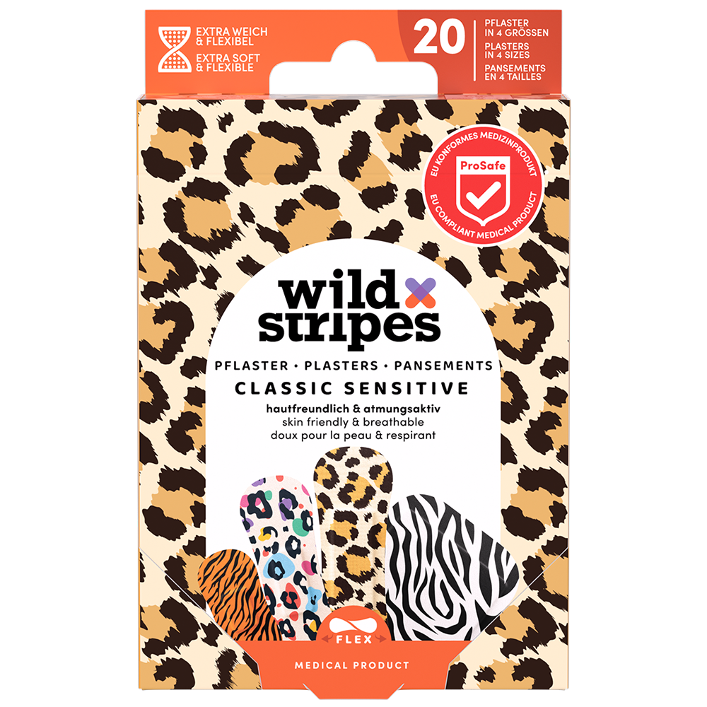 Wild Stripes Classic Sensitive, plastry, Animal, 20 sztuk