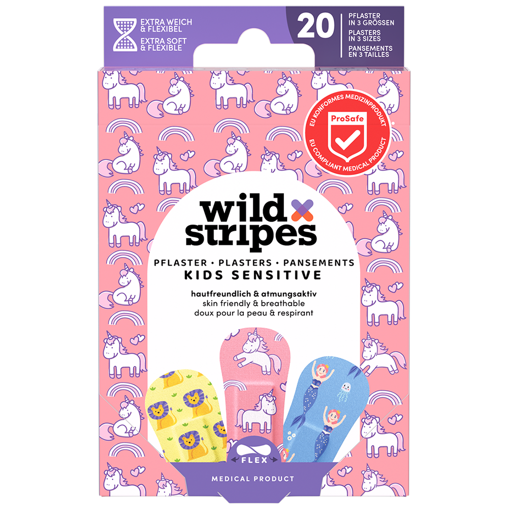 Wild Stripes Kids Sensitive, plastry dla dzieci, Fantasy, 20 sztuk