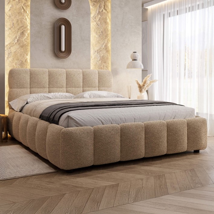 Łóżko tapicerowane 4794 180x200 Boucle Beż #8