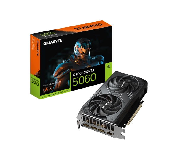 Gigabyte GeForce RTX 5060 WINDFORCE MAX OC 8GB GDDR7 128bit DLSS 4 GV-N5060WF2MAX OC-8GD