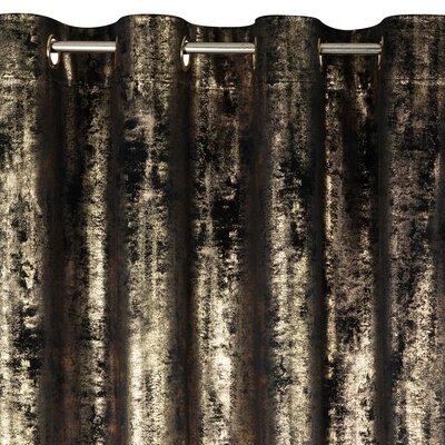 Zasłona EUROFIRANY Renia 140 x 250 cm Czarno-złoty