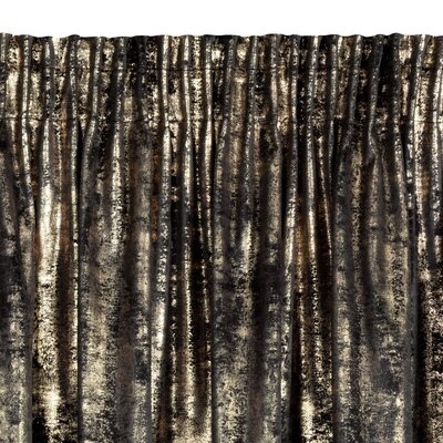 Zasłona EUROFIRANY Renia 140 x 270 cm Czarno-złoty