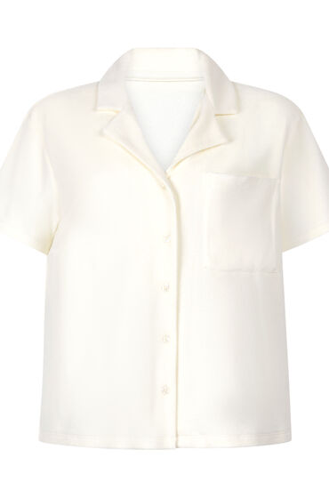 Hunkemöller Koszula zapinana na guziki z materiału frotte Biały