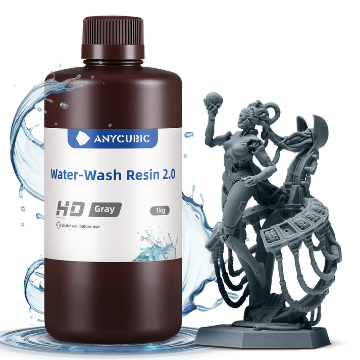 Anycubic Water-wash Resin 2.0 - 1 kg - HD Grey