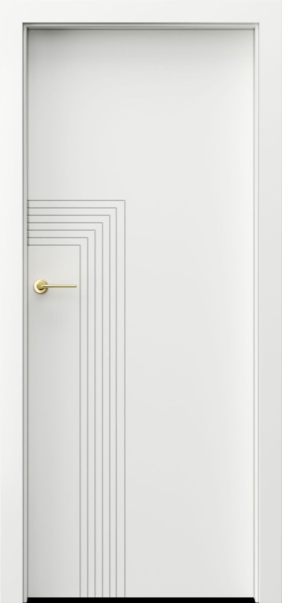 Porta Drzwi Wewnętrzne Pełne Art Deco 1 Lakier Biały