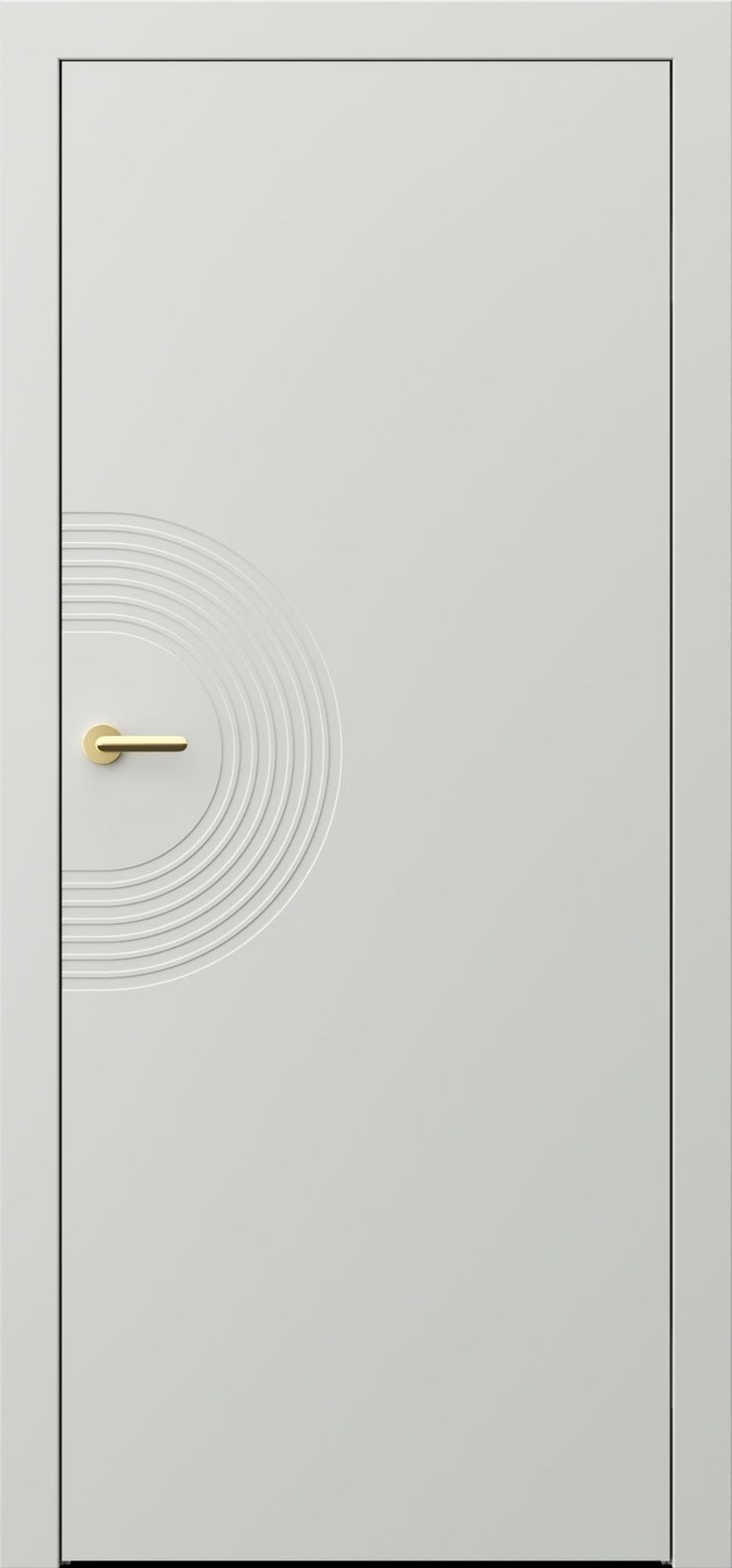 Porta Drzwi Wewnętrzne Pełne Art Deco 2 Lakier Szary