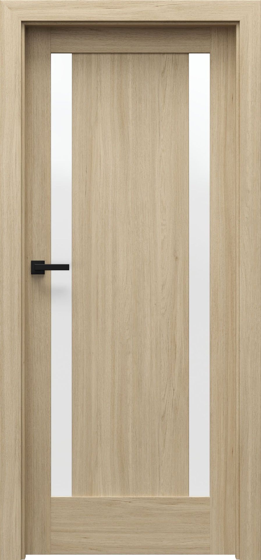 Porta Drzwi Wewnętrzne Z Szybą Przezroczystą Verte Home M.2 Okleina Dąb Matowy