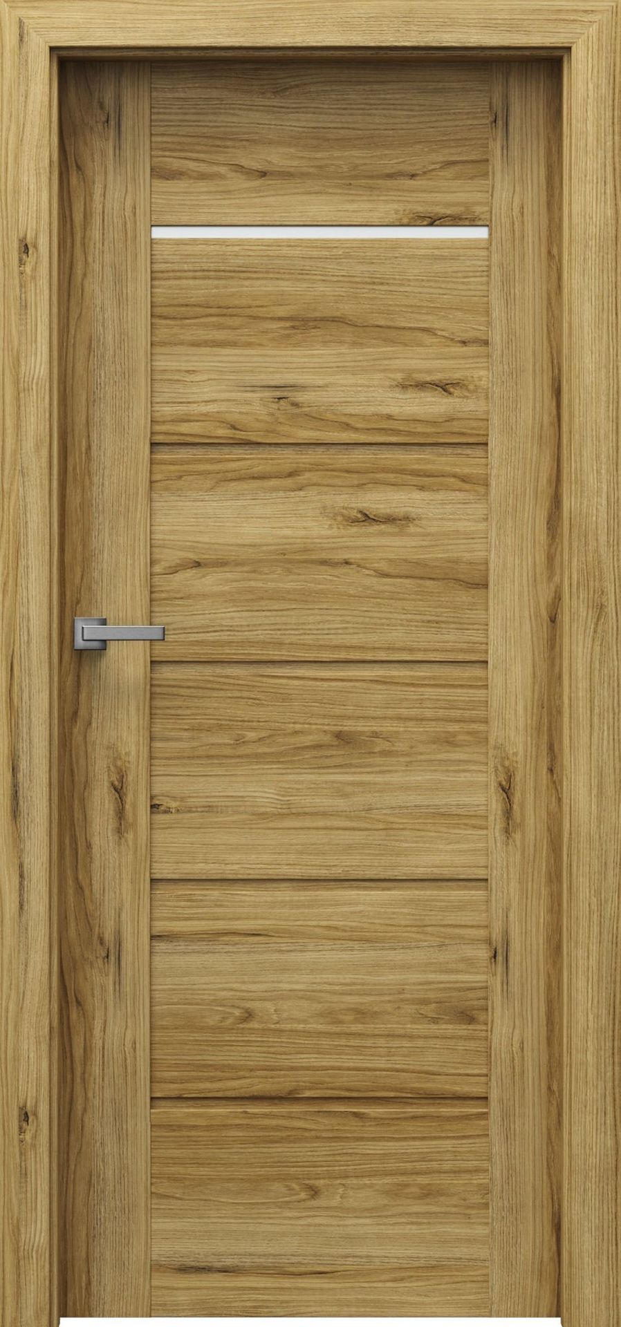 Porta Drzwi Wewnętrzne Z Szybą Verte Premium E.1 Okleina Dąb Catania