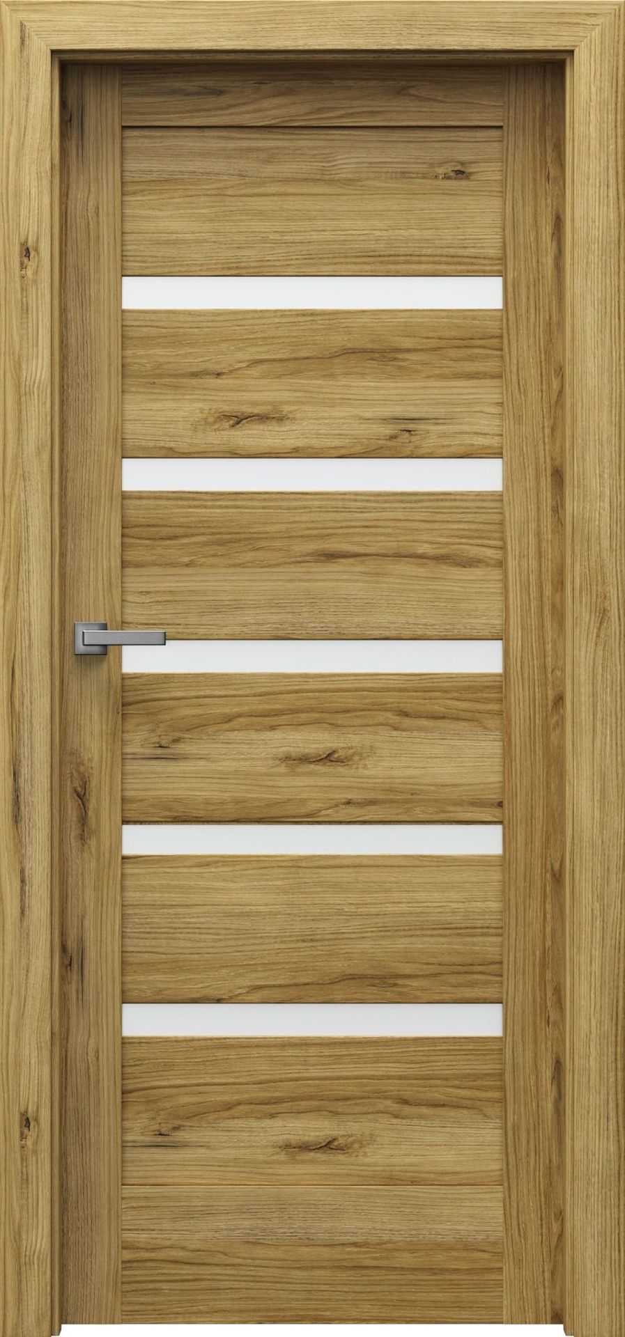 Porta Drzwi Wewnętrzne Z Szybą Verte Home H.5 Okleina Dąb Catania