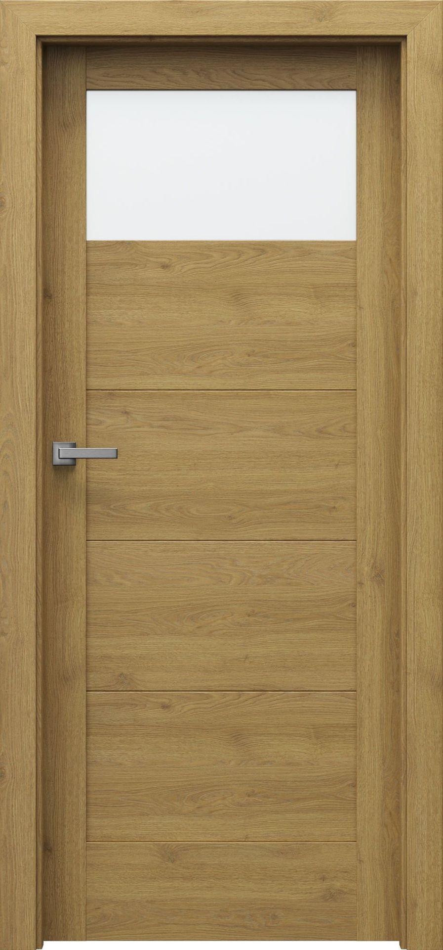 Porta Drzwi Wewnętrzne Z Szybą Verte Home B.1 Okleina Dąb Naturalny
