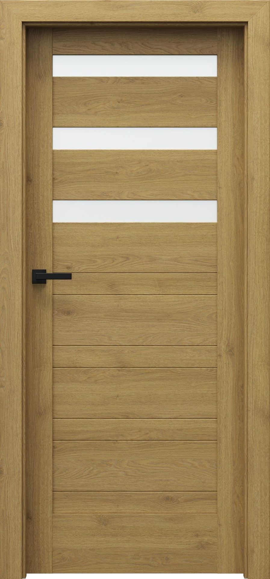 Porta Drzwi Wewnętrzne Z Szybą Verte Home D.3 Okleina Dąb Naturalny