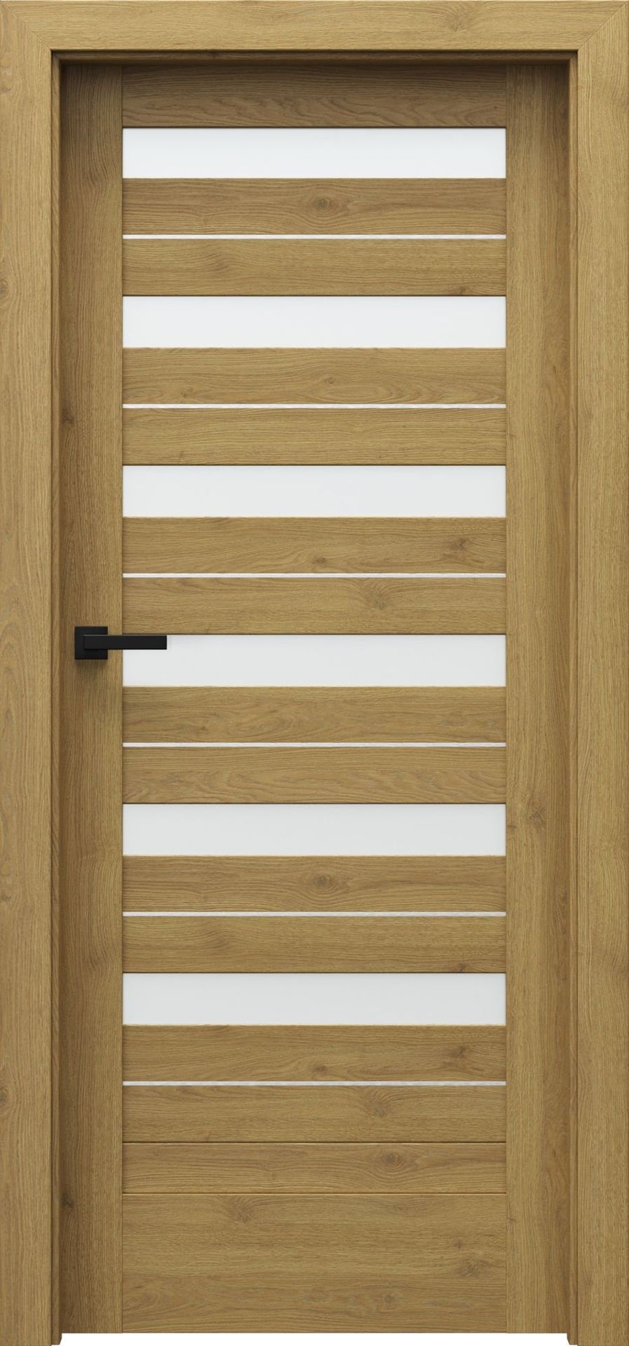 Porta Drzwi Wewnętrzne Z Szybą Verte Home D.6 Okleina Dąb Naturalny