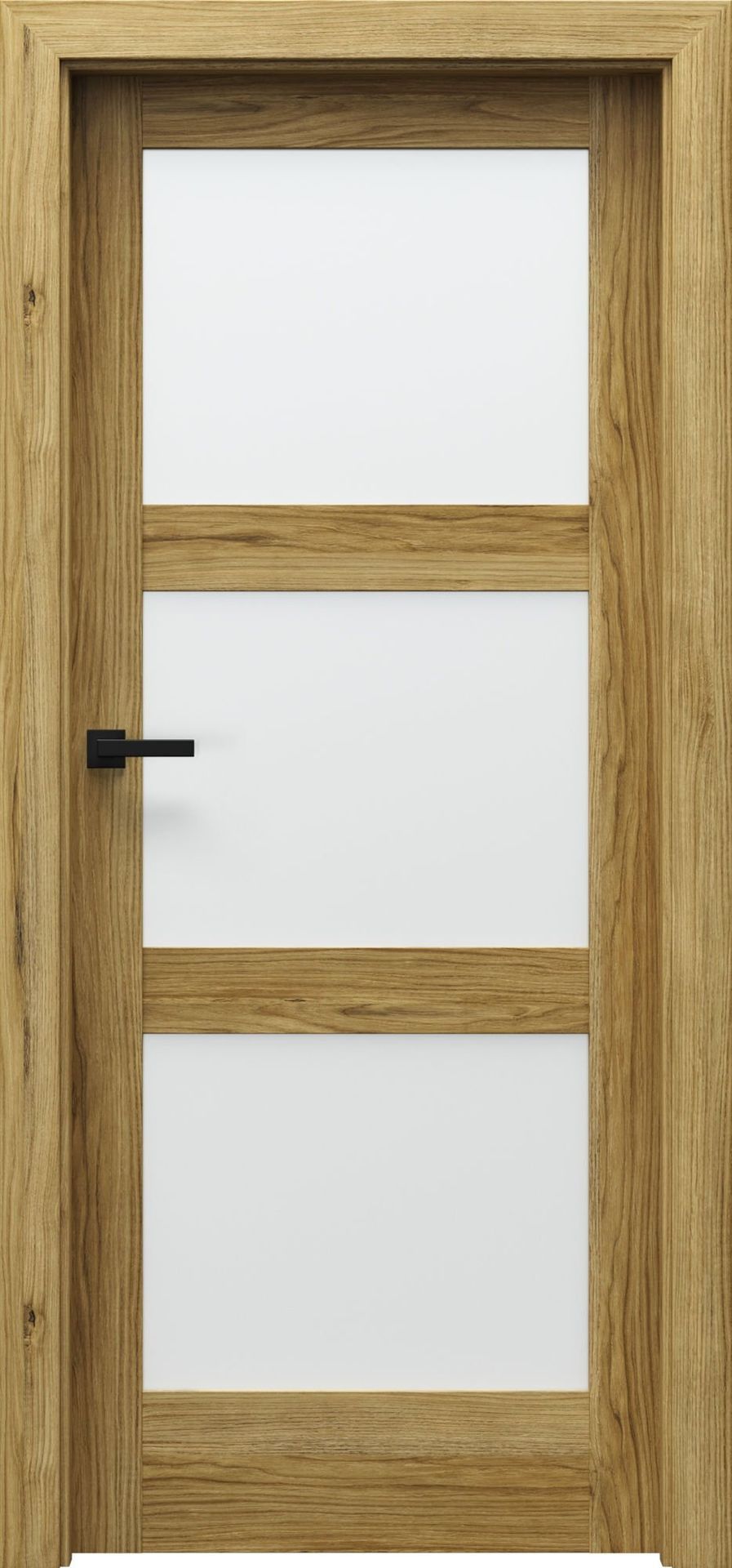 Porta Drzwi Wewnętrzne Z Szybą Verte Home N.3 Okleina Dąb Catania