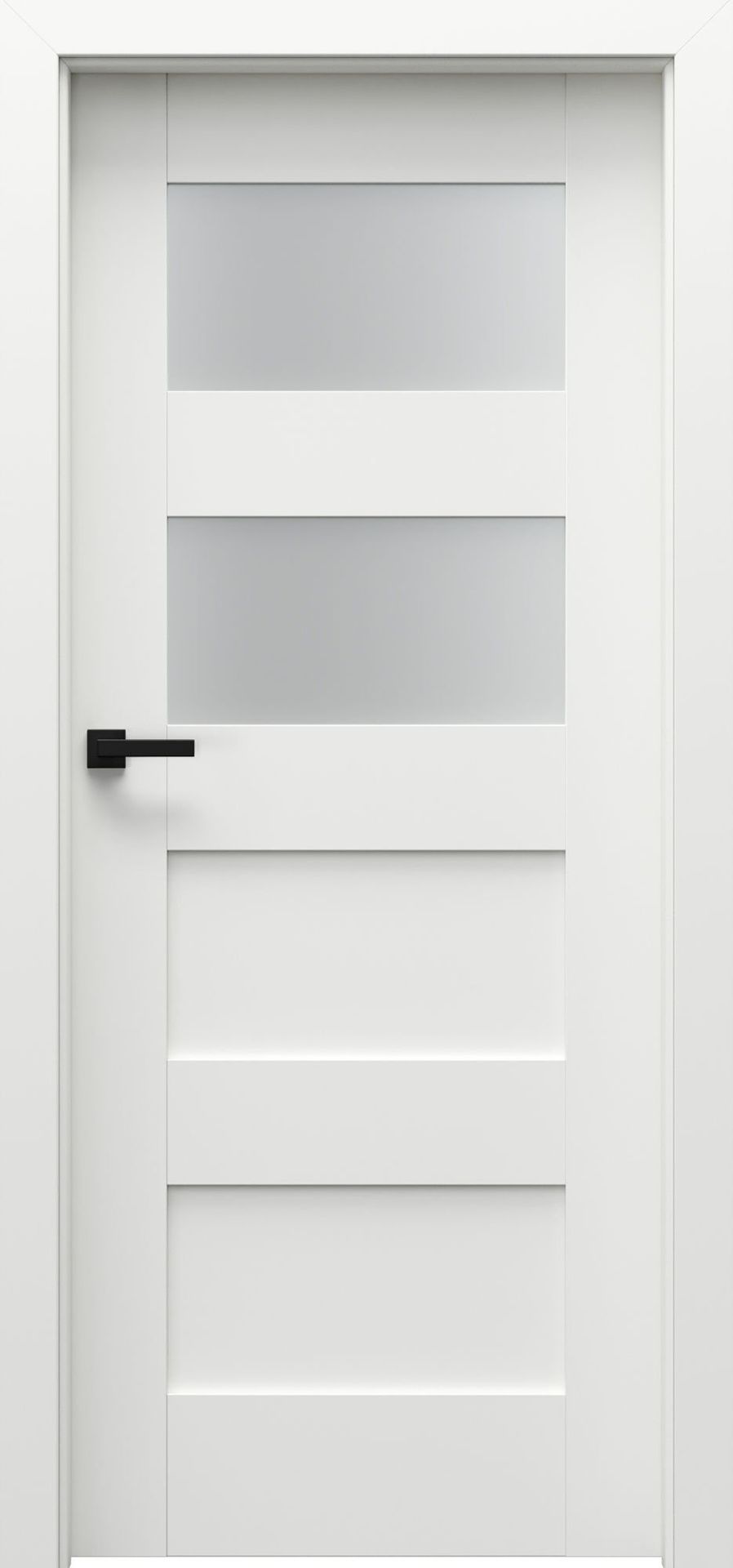 Porta Drzwi Wewnętrzne Z Szybą Verte Premium A.2 Okleina Biała