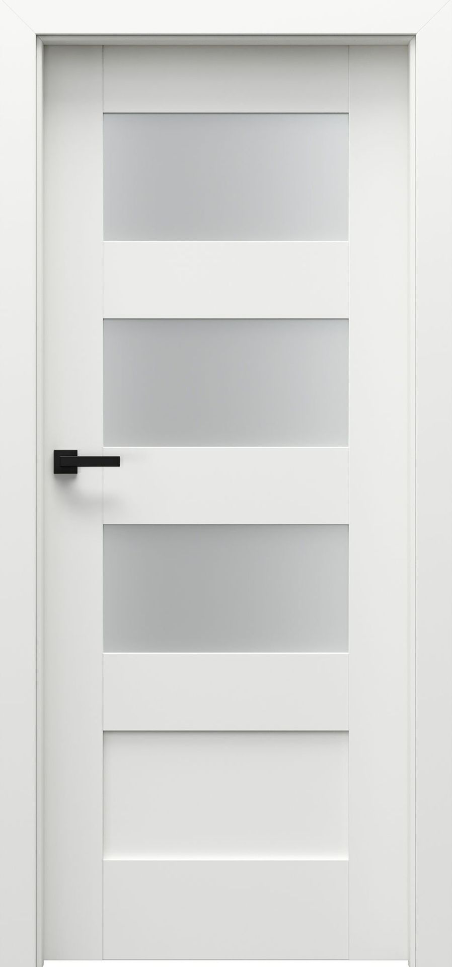 Porta Drzwi Wewnętrzne Z Szybą Verte Premium A.3 Okleina Biała