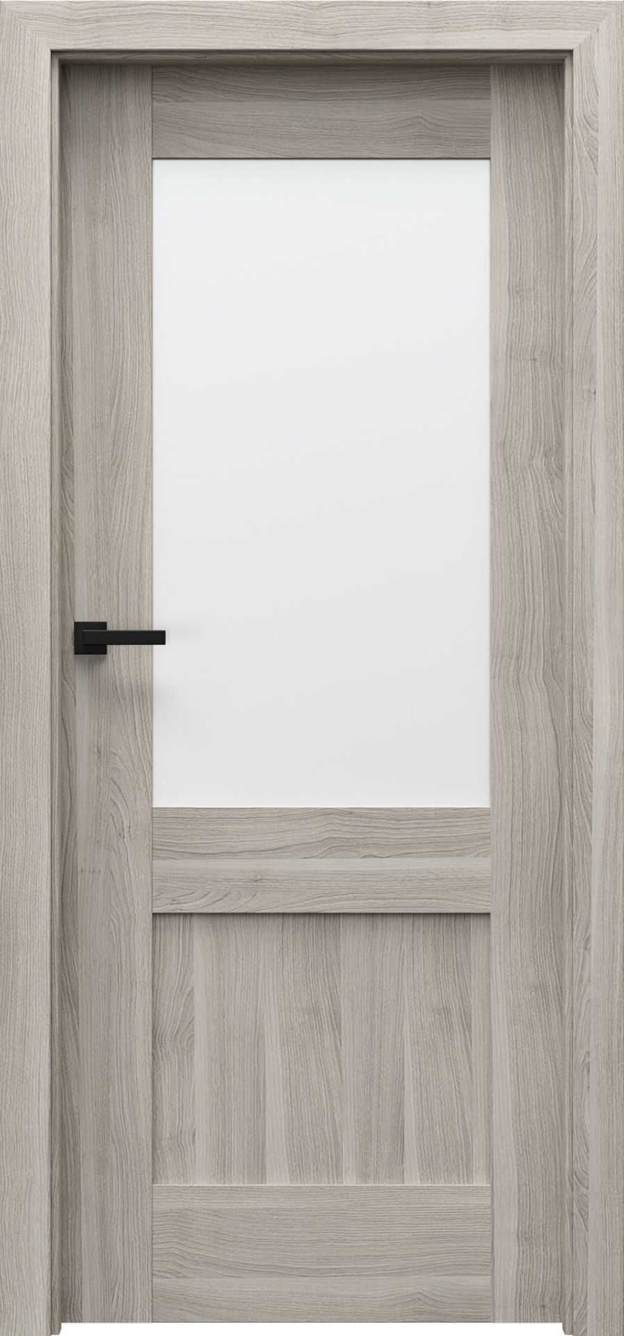 Porta Drzwi Wewnętrzne Z Szybą Verte Premium C.1 Okleina Akacja Srebrna