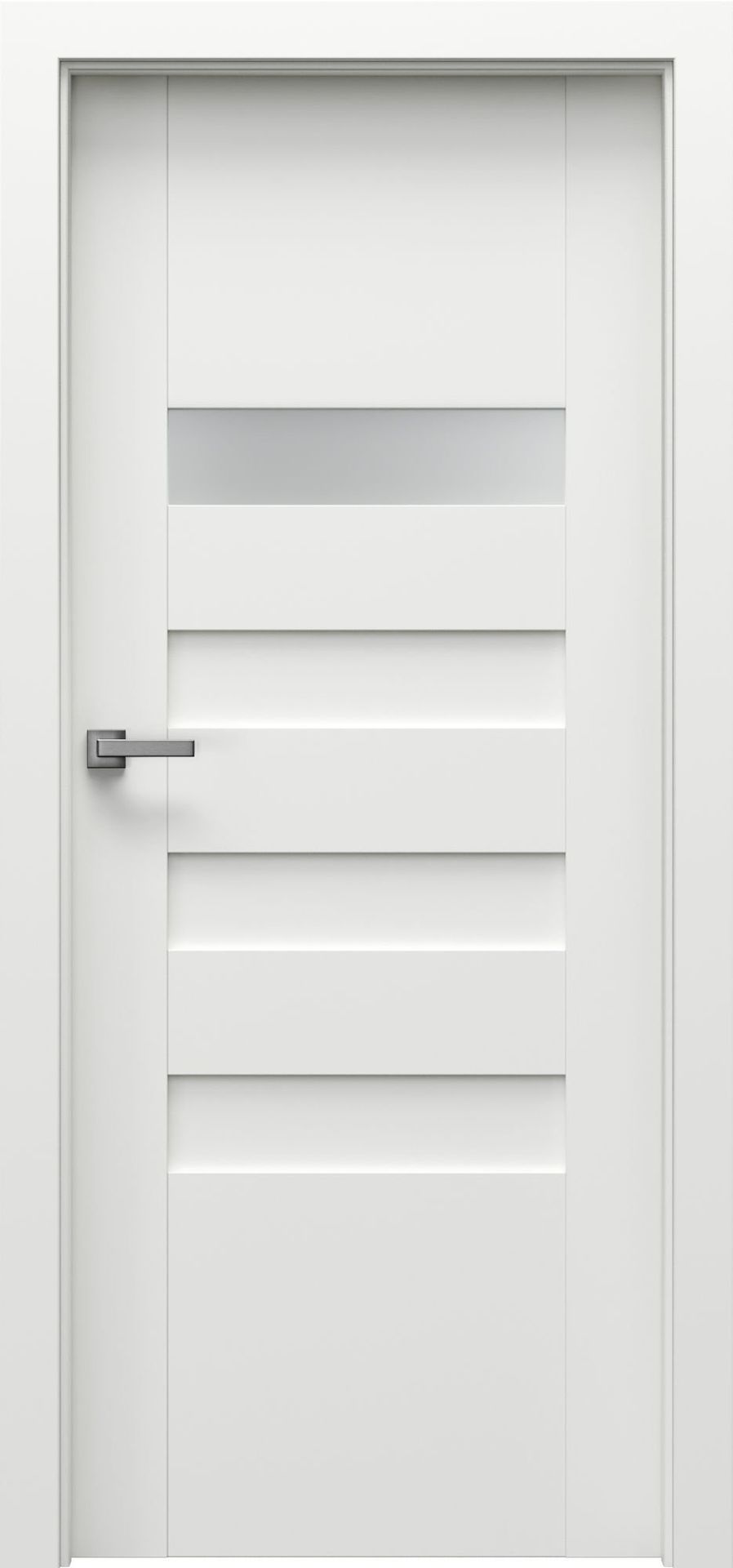 Porta Drzwi Wewnętrzne Z Szybą Koncept H.1 Okleina Biała