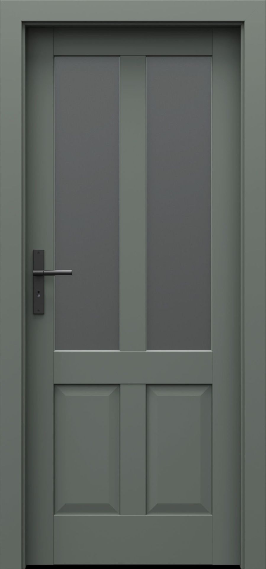 Porta Drzwi Wewnętrzne Z Szybą Harmony A.1 Okleina Oliwka