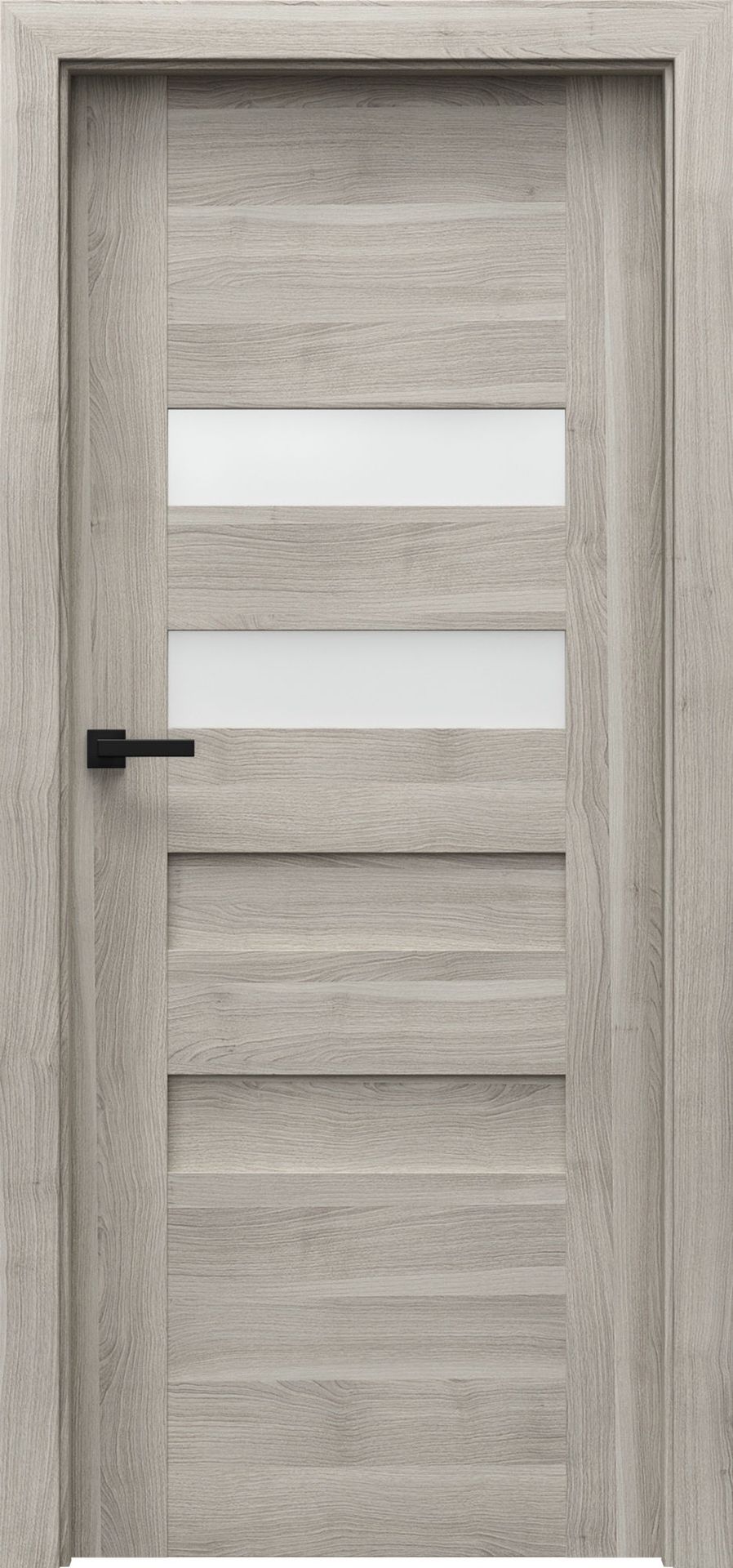 Porta Drzwi Wewnętrzne Z Szybą Koncept H.2 Okleina Akacja Srebrna