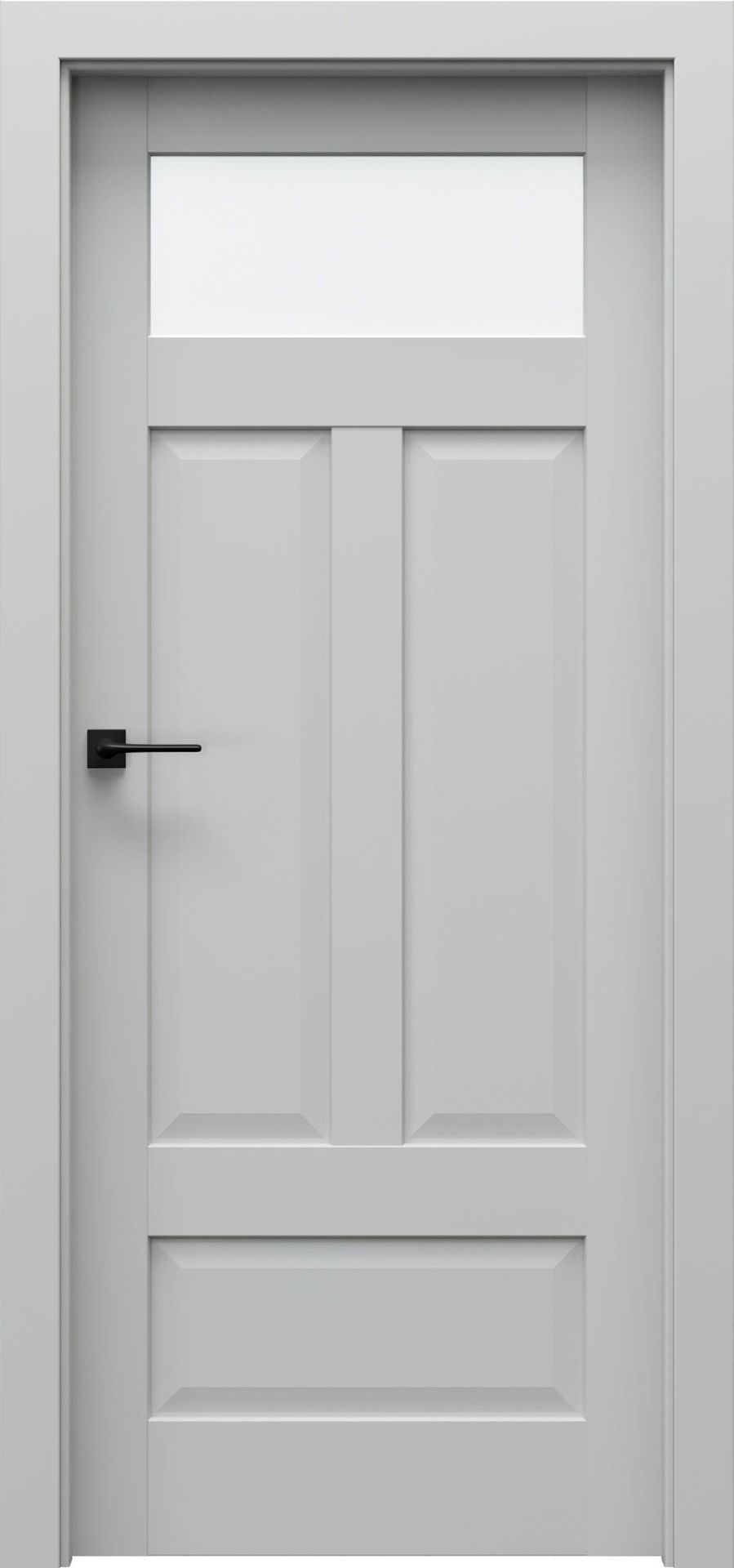 Porta Drzwi Wewnętrzne Z Szybą Harmony B.1 Okleina Szara