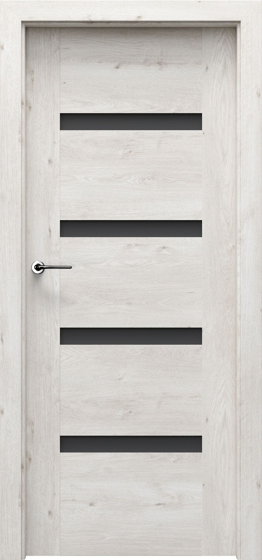 Porta Drzwi Wewnętrzne Z Szybą Czarną Inspire C.4 Okleina Dąb Skandynawski