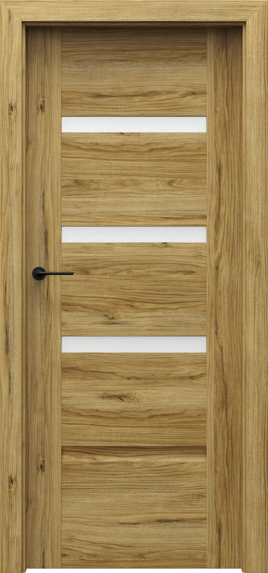 Porta Drzwi Wewnętrzne Z Szybą Czarną Inspire C.3 Okleina Dąb Catania