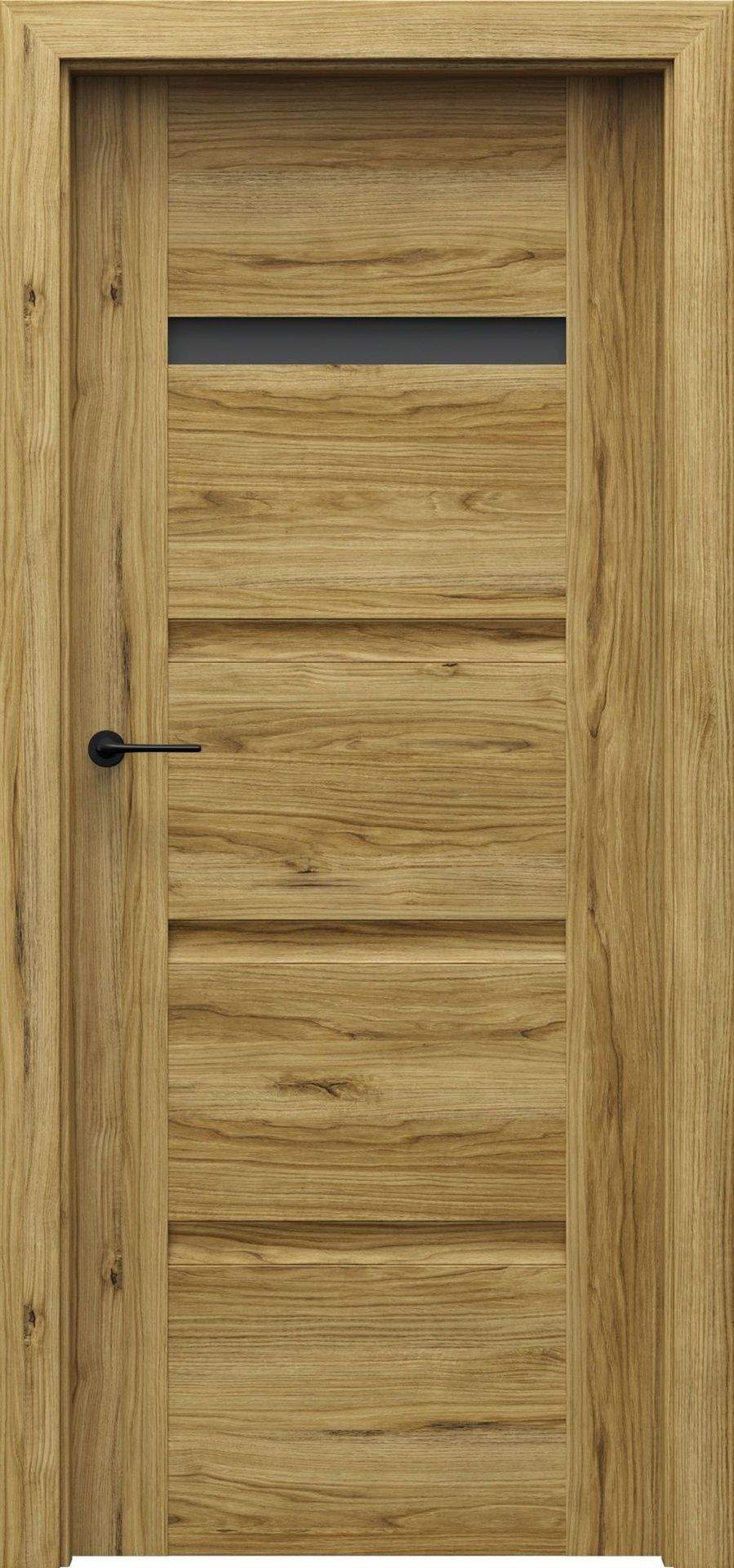 Porta Drzwi Wewnętrzne Z Szybą Czarną Inspire C.1 Okleina Dąb Catania