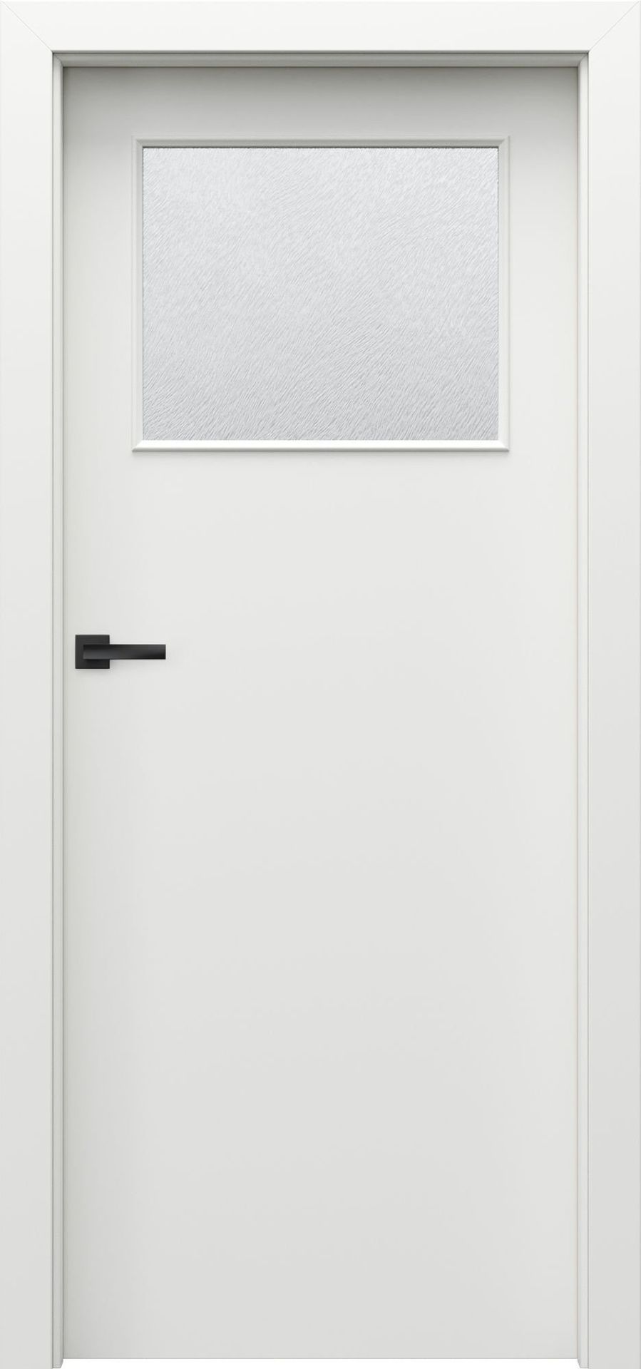 Porta Drzwi Wewnętrzne Z Szybą Decor M Okleina Biała