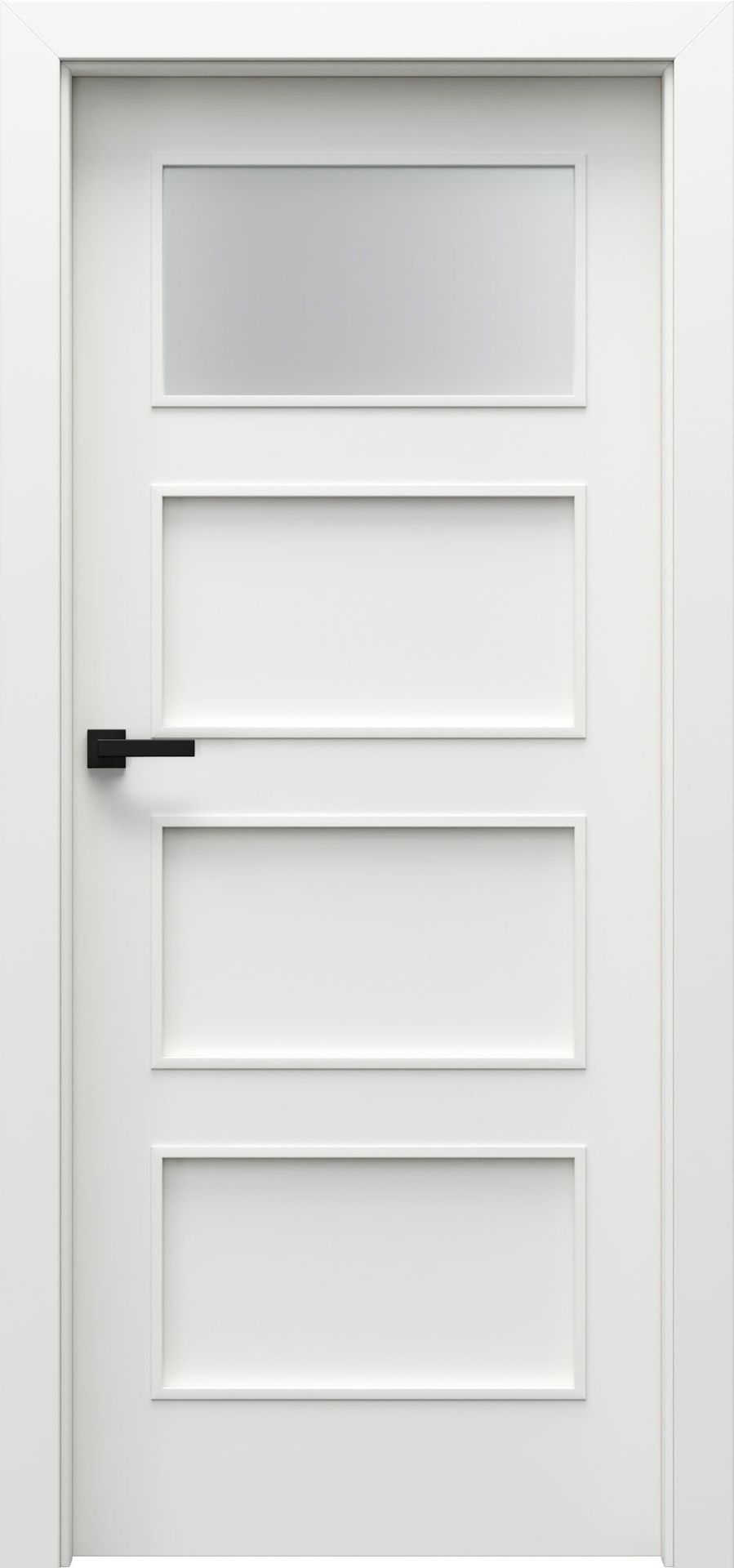 Porta Drzwi Wewnętrzne Z Szybą Fit H.1 Okleina Biała