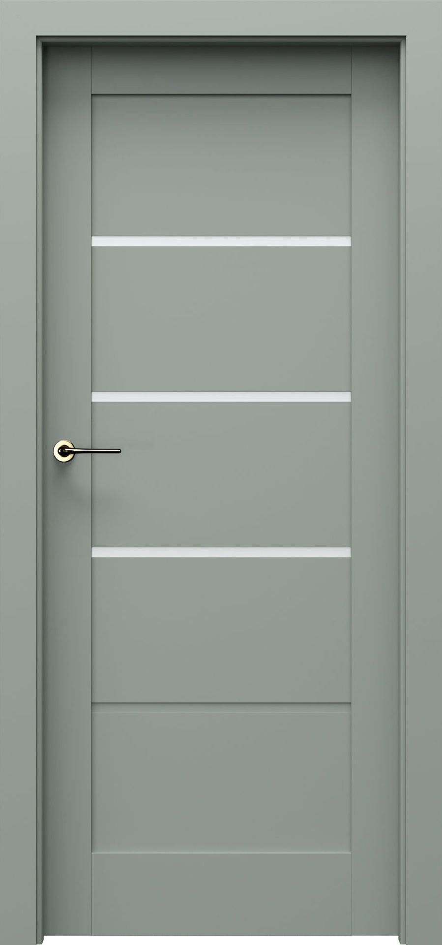 Porta Drzwi Wewnętrzne Z Szybą Grande G.3 Lakier Szałwia