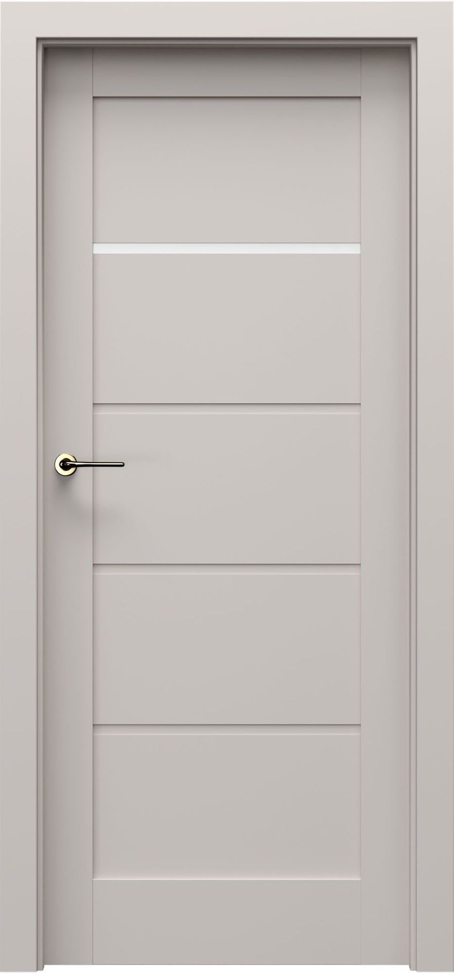 Porta Drzwi Wewnętrzne Z Szybą Czarną Grande G.1 Lakier Biały