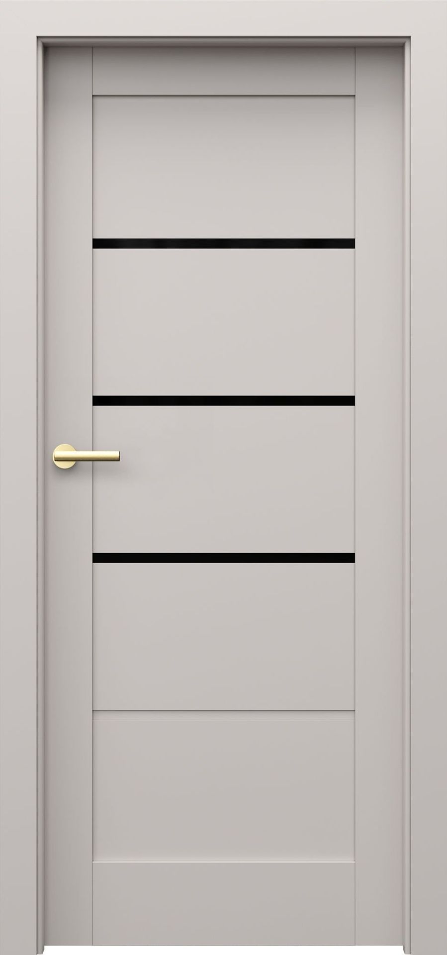 Porta Drzwi Wewnętrzne Z Szybą Czarną Grande G.3 Lakier Kaszmir