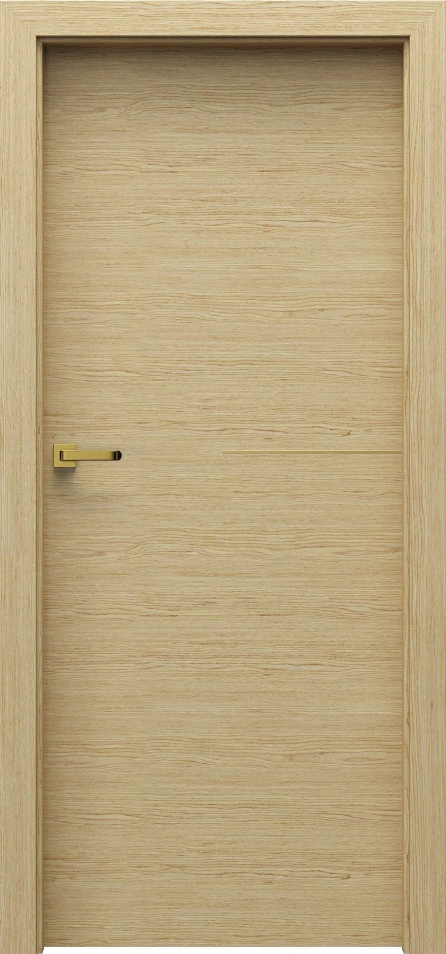 Porta Drzwi Wewnętrzne Pełne Natura Line G.1 Złote Intarsje Okleina Dąb