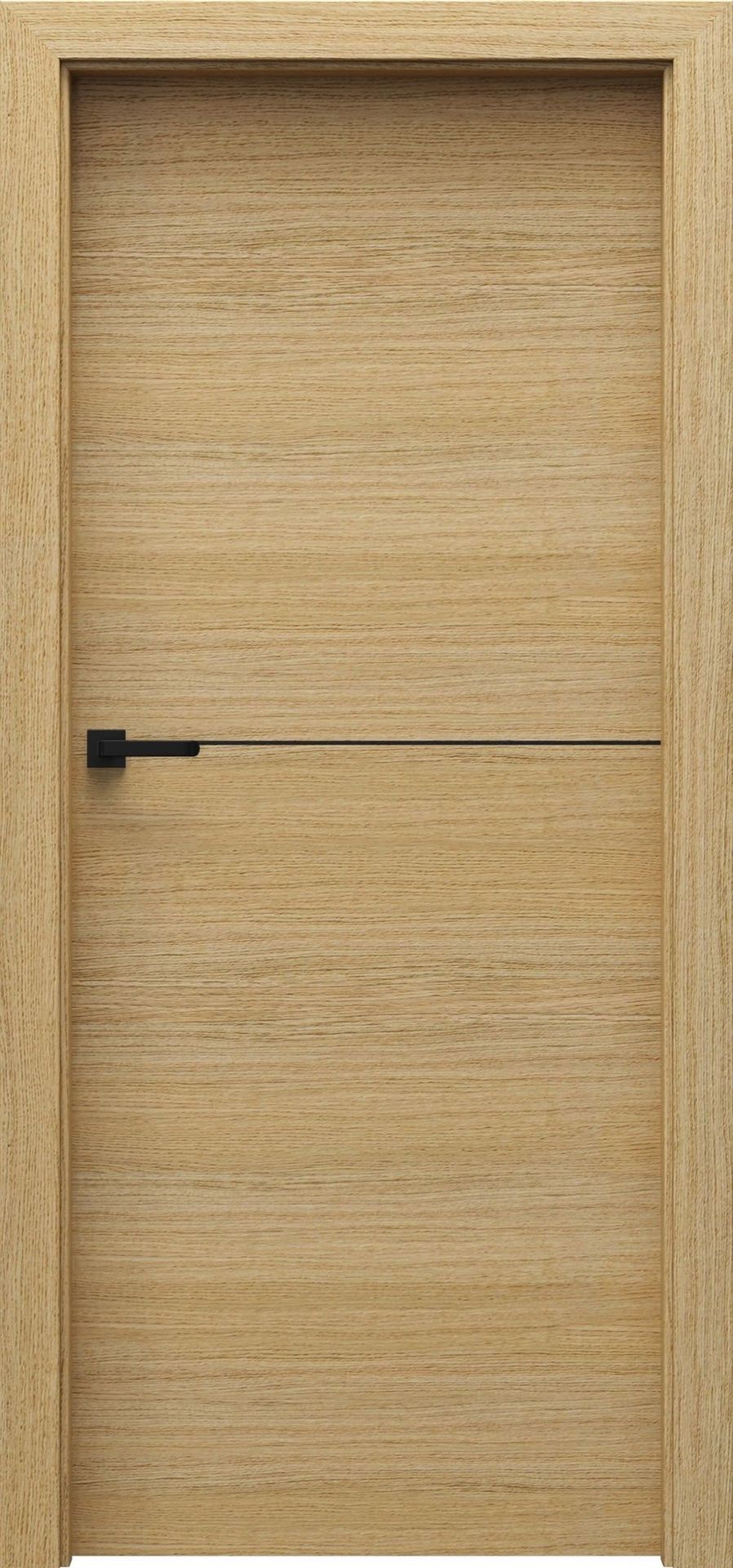 Porta Drzwi Wewnętrzne Pełne Natura Line F.1 Czarne Intarsje Okleina Dąb 1