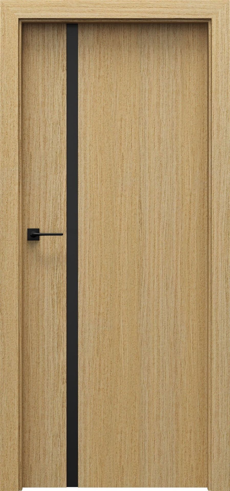 Porta Drzwi Wewnętrzne Z Szybą Czarną Natura Space G.1 Okleina Dąb 1