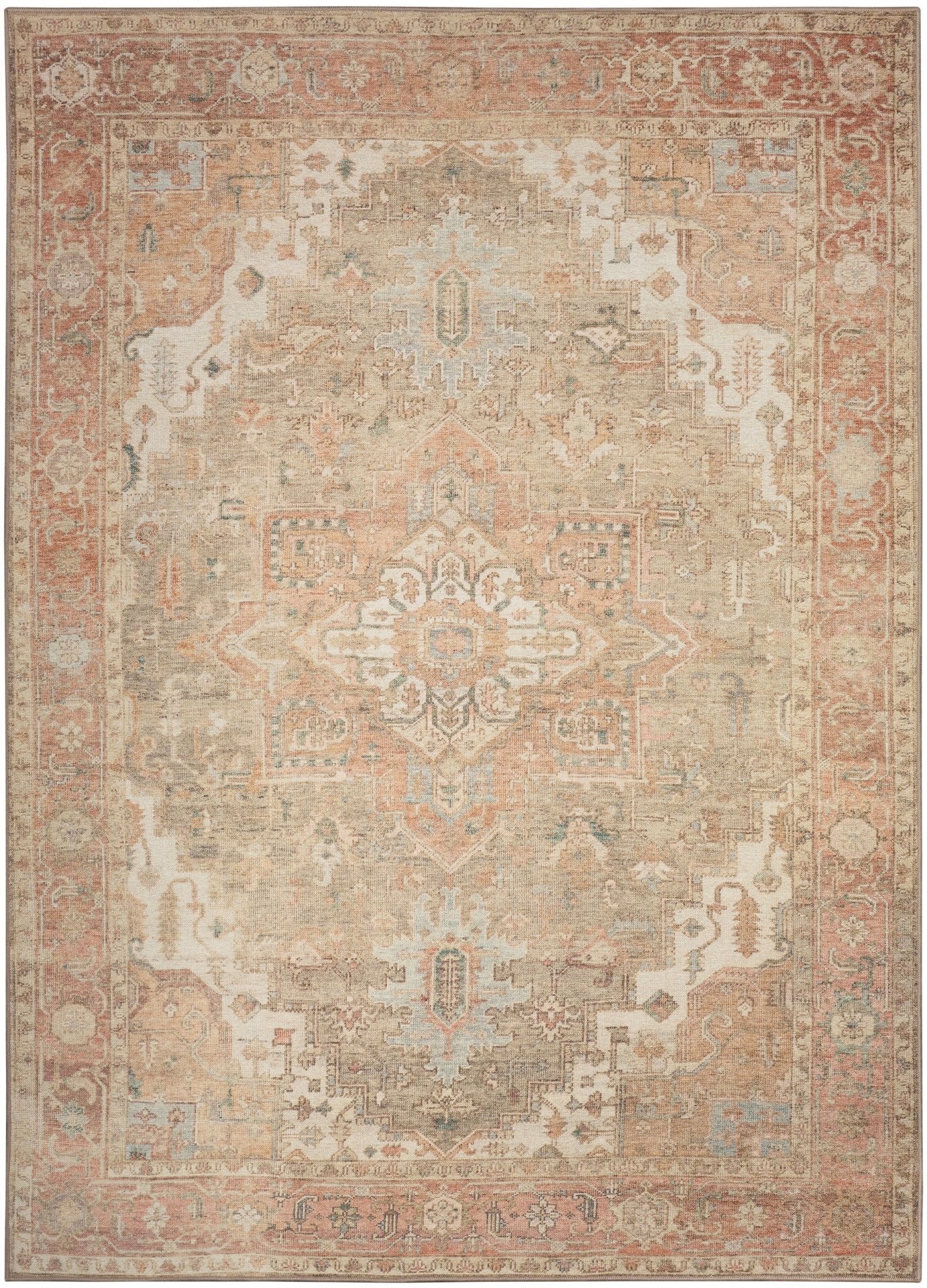 Dywan Tradycyjny Vintage Washables 7 Coral Taupe 160X221