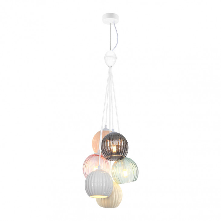 Lampa wisząca CASES E14 - biały mat