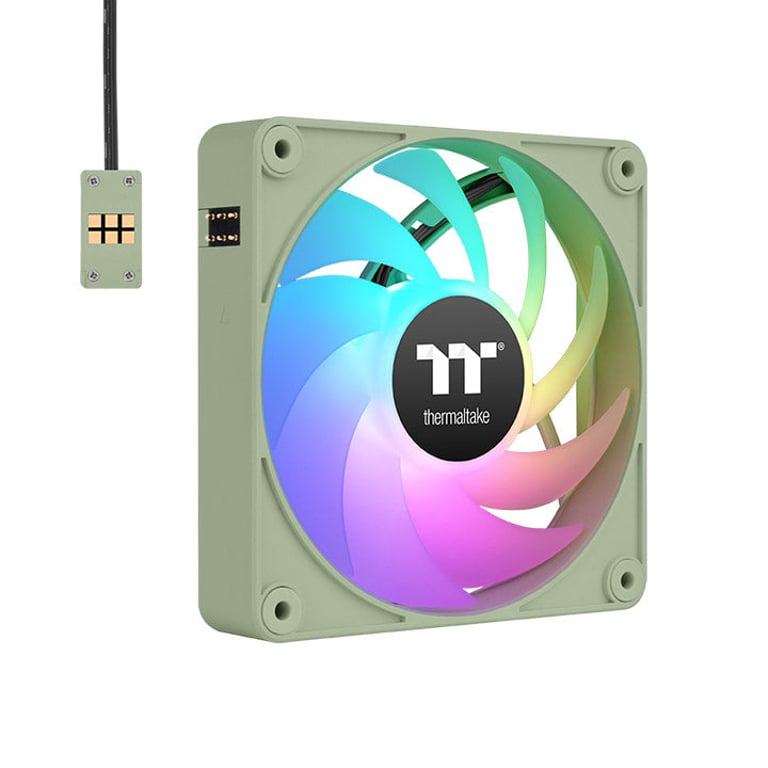 Thermaltake CL-F196-PL12MG-A system chłodzenia komputerów Obudowa komputera Wentylator 12 cm Zielony 3 szt.