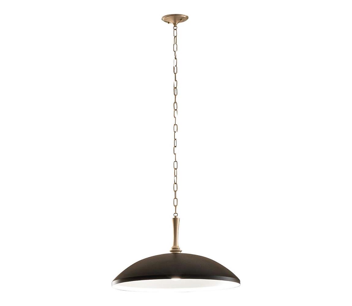 Kichler KL-DELAROSA-P-BK - Żyrandol na łańcuchu DELAROSA 1xE27/60W/230V czarny/mosiądz
