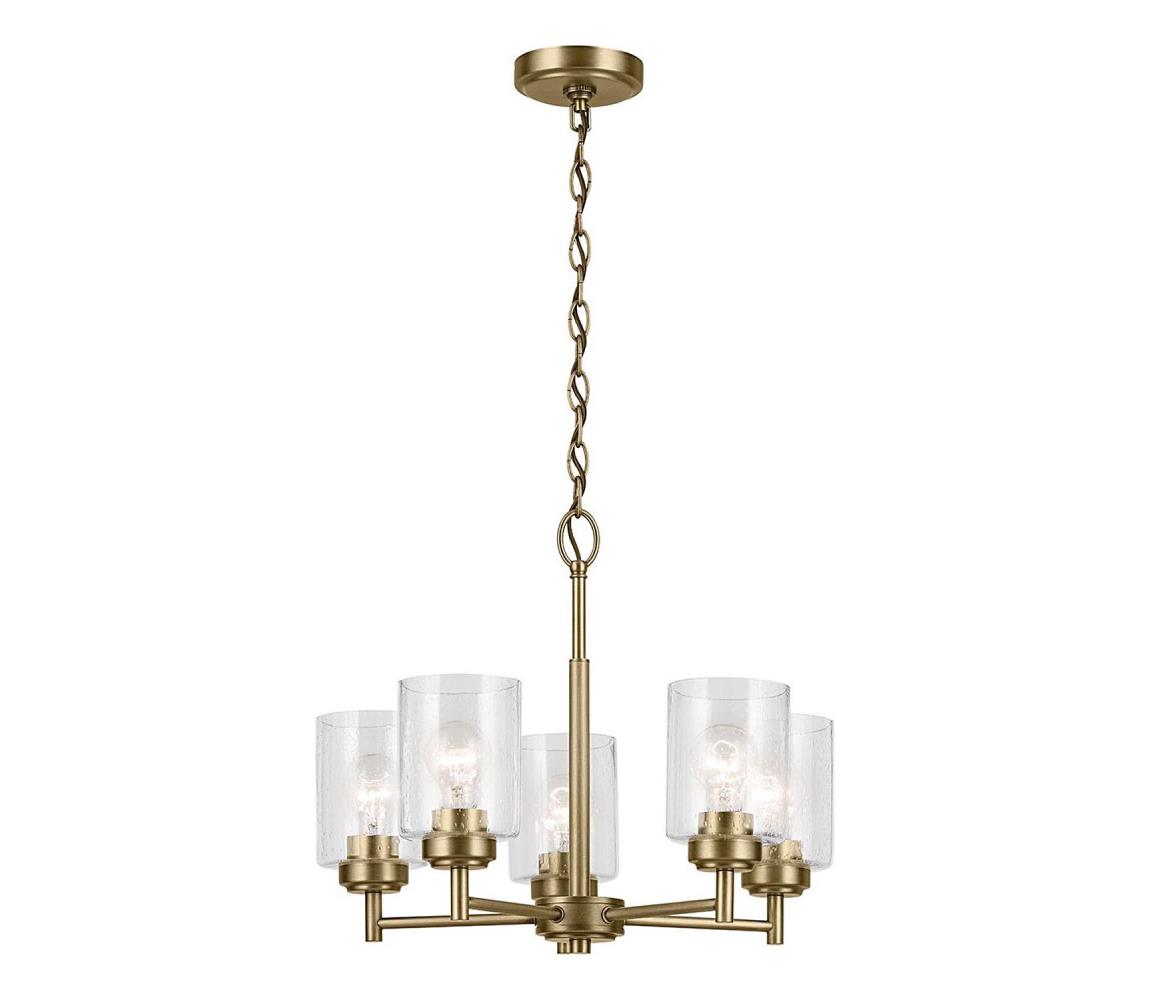 Kichler KL-WINSLOW5-NBR - Żyrandol na łańcuchu WINSLOW 5xE27/60W/230V mosiądz