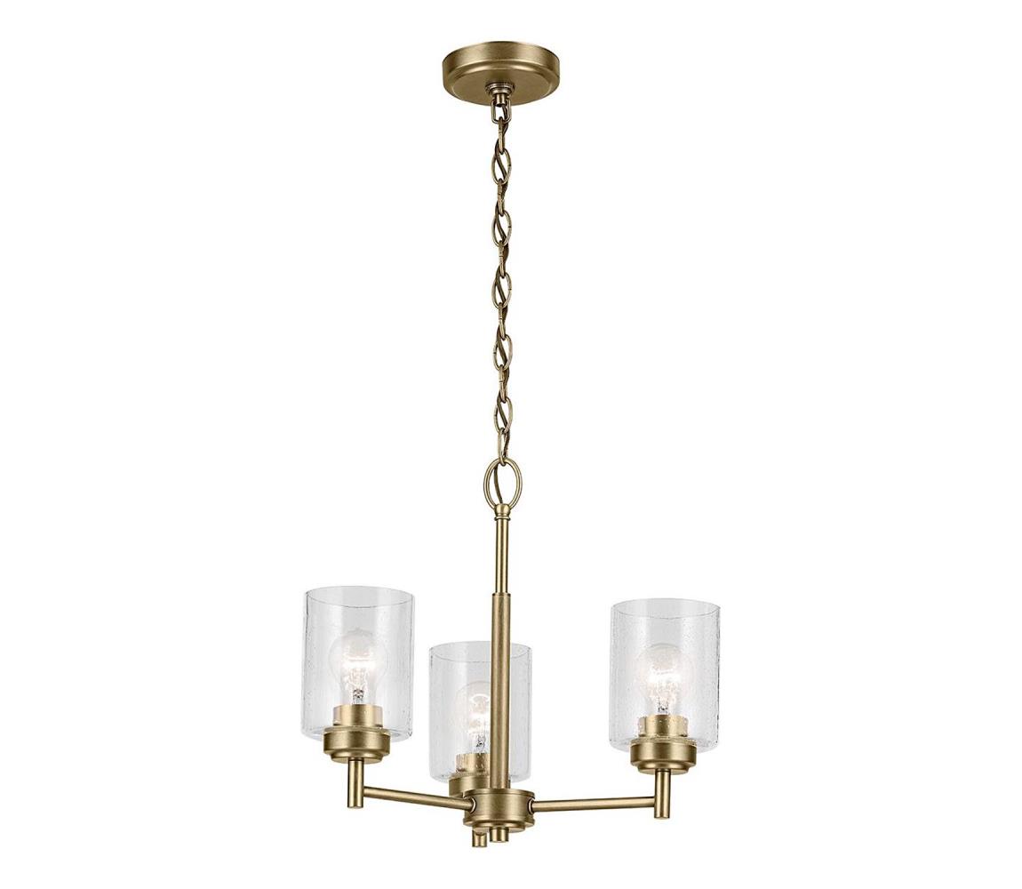 Kichler KL-WINSLOW3-NBR - Żyrandol na łańcuchu WINSLOW 3xE27/60W/230V mosiądz
