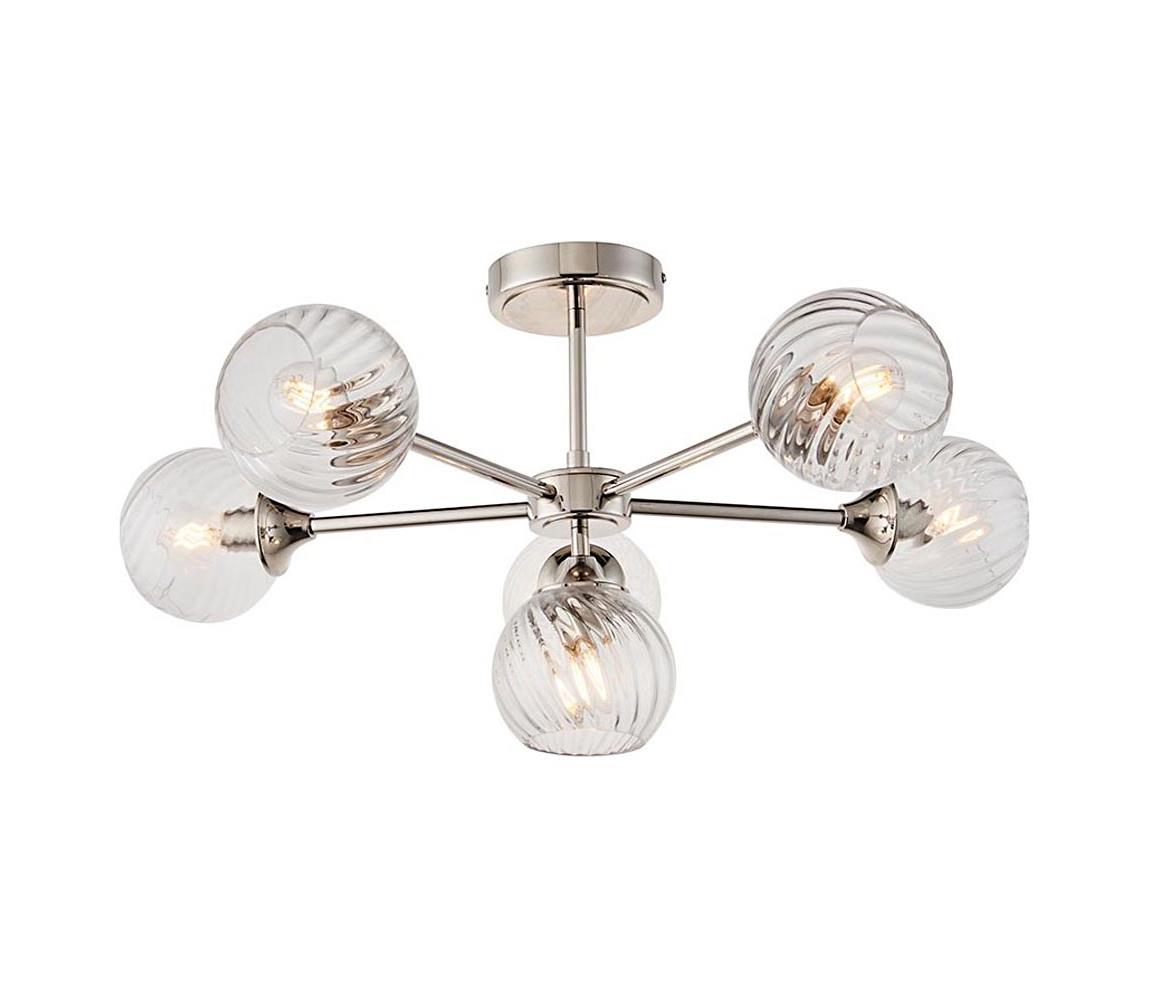 Endon 104050 - Żyrandol na drążku ALLEGRA 6xE14/7W/230V chrom błyszczący/przezroczysty