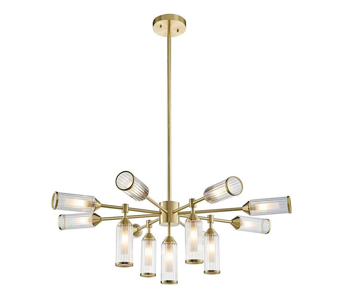 Endon 106256 - Żyrandol na drążku TOUR 13xG9/3W/230V mosiądz