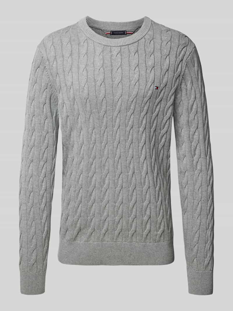 Sweter z dzianiny o kroju regular fit z czystej bawełny